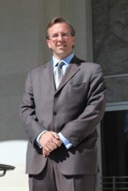 McGeorge Adjunct Professor Chris Micheli outside the California State Capitol